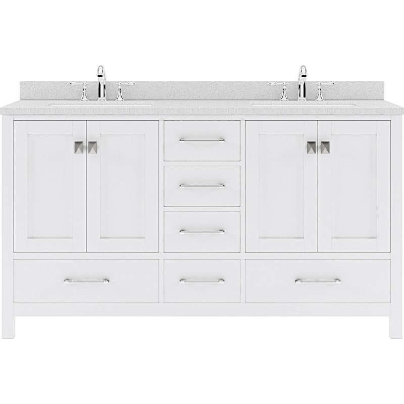 Gold Flamingo Taya 60" Double Bathroom Vanity Set & Reviews Wayfair